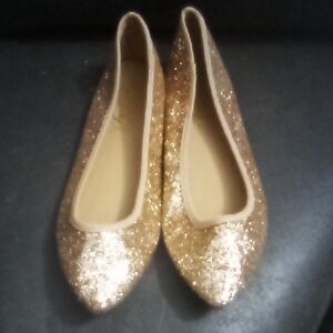 Rouge Helium Glittering Gold Flats